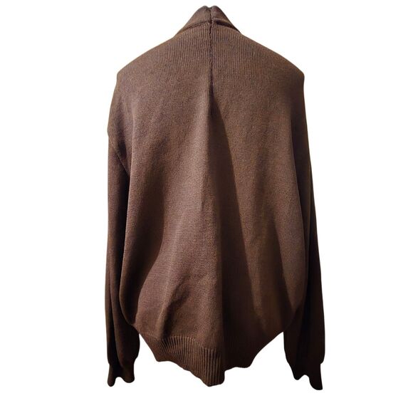 St John By Marie Gray Wool Leather Santana Knit Sweater L Metallic Gold Link - Picture 2 of 7